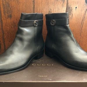 Gucci Leather Chelsea Boots.